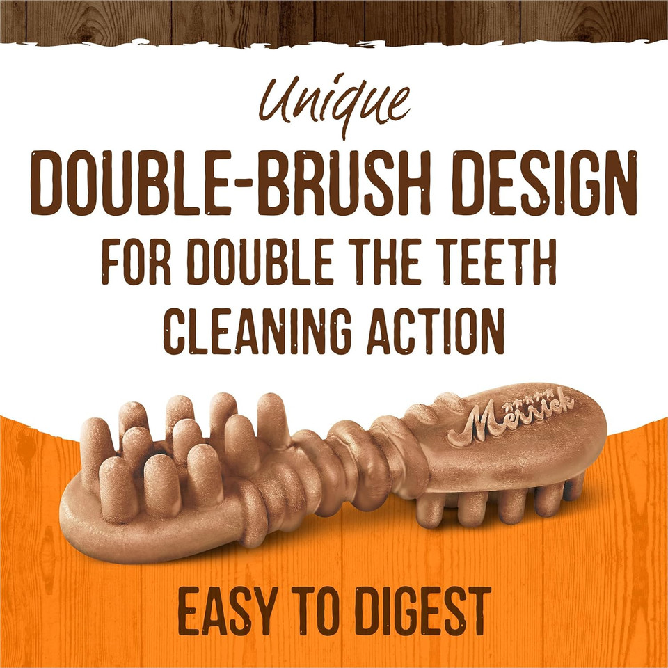 Merrick Fresh Kisses Natural Dental Chews, Treats Infused With Pumpkin And Cinnamon For Small Dogs 15-25 Lbs - 8.8 Oz. Pouch