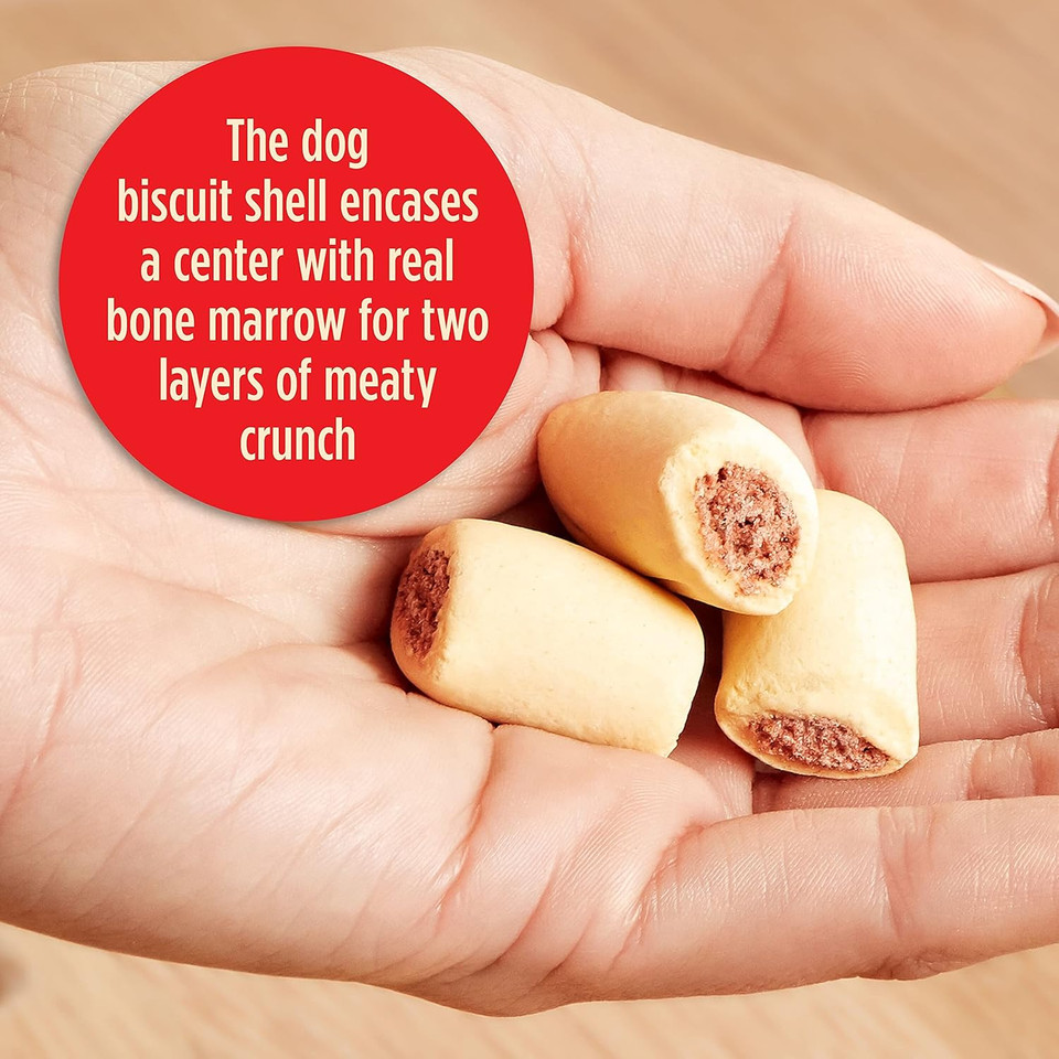 Milk-Bone Marosnacks Dog Treats, Beef, 40 Ounce With Real Bone Marrow And Calcium
