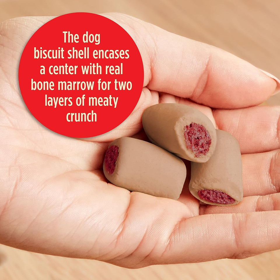 Milk-Bone Marosnacks Dog Treats, Bacon, 40 Ounce (Pack Of 2) With Real Bone Marrow And Calcium