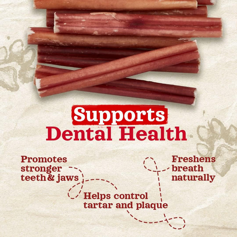 Natural Farm Odor-Free Select Bully Sticks, (6-Inch, 1-Pound), Hand Selected For Consistent Thickness, 100% Beef Pizzle Dog Chews, Fully Digestible, High Protein, Best Dental Treats