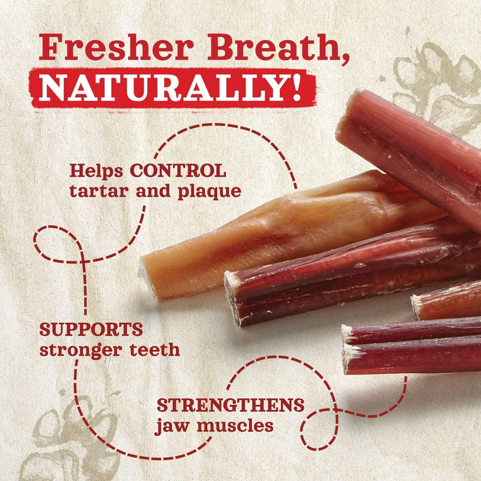 Natural Farm Odor Free Bully Sticks (4 Inch, 25 Pack) For Small & Medium Dogs - 100% Beef Chews For Pups, Non-Gmo, Grain-Free, Fully Digestible Long Lasting Dog Treats