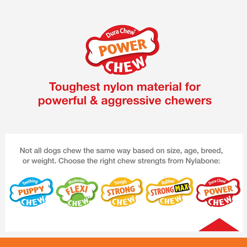 Nylabone Power Chew Monster Curve Bone Big Dog Chew Toy Curve Bison Xx-Large/Monster (1 Count)