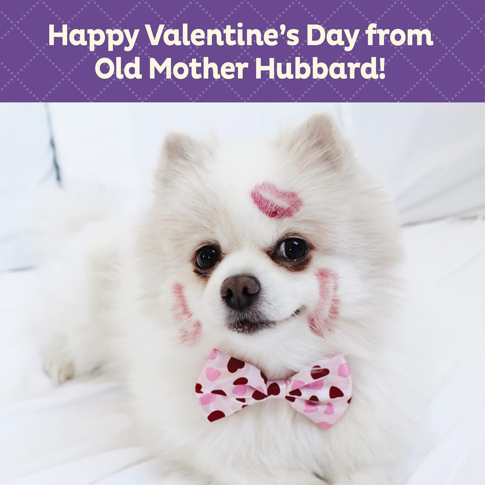 Old Mother Hubbard Natural Crunchy Dog Biscuits, Oven-Baked Healthy Treats For Dogs, Limited-Edition Holiday-Inspired Shapes (Peanut Butter - Valentine'S Day, 6-Ounce Bag)