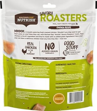 Rachael Ray Nutrish Savory Roasters Real Meat Dog Treats, Roasted Chicken Recipe, 12 Ounces, Grain Free