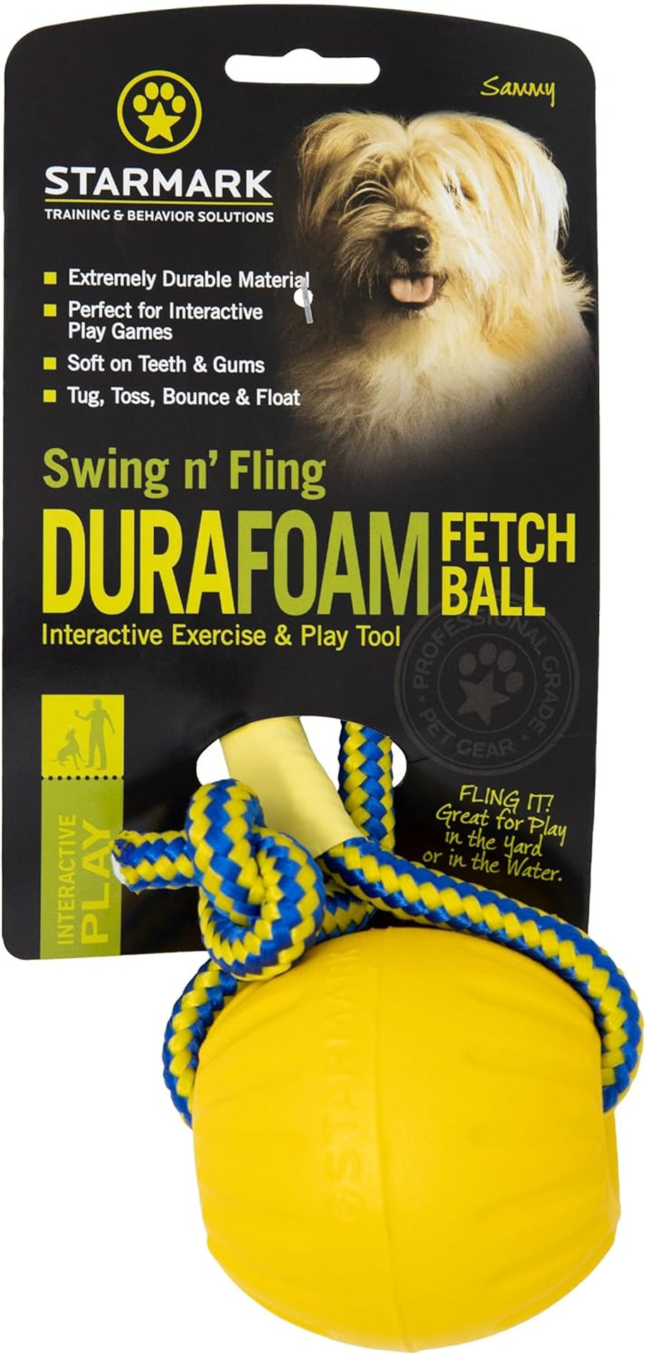 Starmark Swing 'N Fling Durafoam Ball Dog Toy Medium