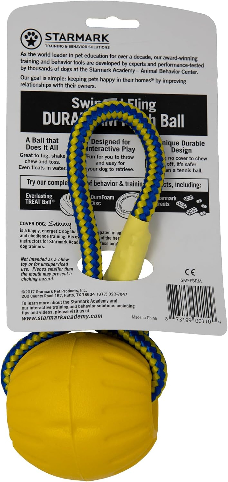 Starmark Swing 'N Fling Durafoam Ball Dog Toy Medium
