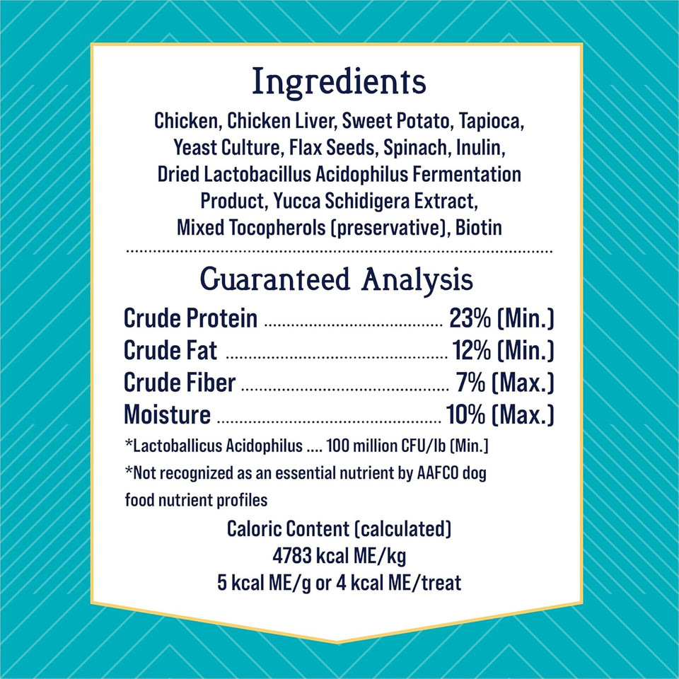 Stewart Freeze Dried Dog Treats, Healthy Gut Chicken & Vegetable, Gut Health Probiotics, Grain Free, 4 Ounce Resealable Pouch, Made In Usa