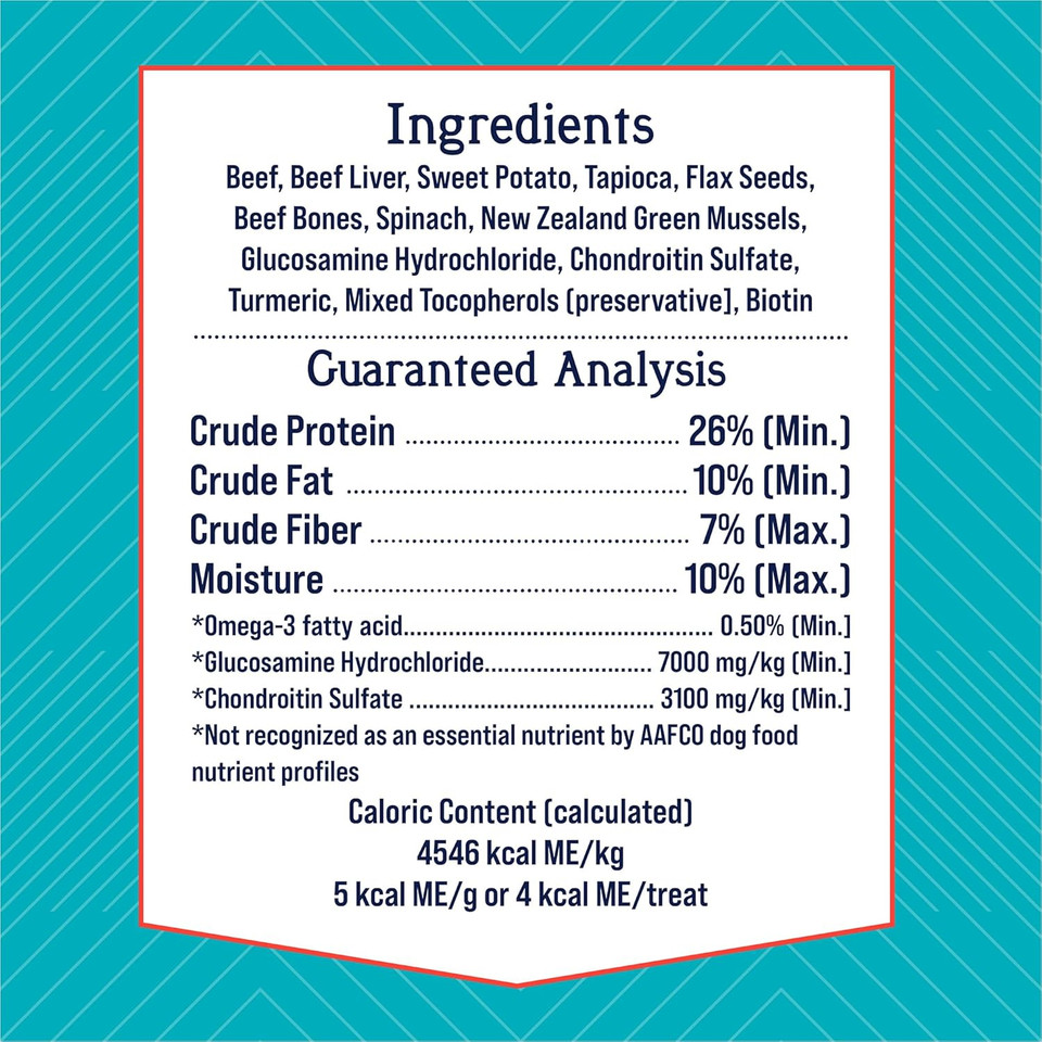 Stewart Freeze Dried Dog Treats, Healthy Hips Beef & Sweet Potato, Made With Glucosamine Chondroitin, Grain Free, 8 Ounce Resealable Pouch, Made In Usa