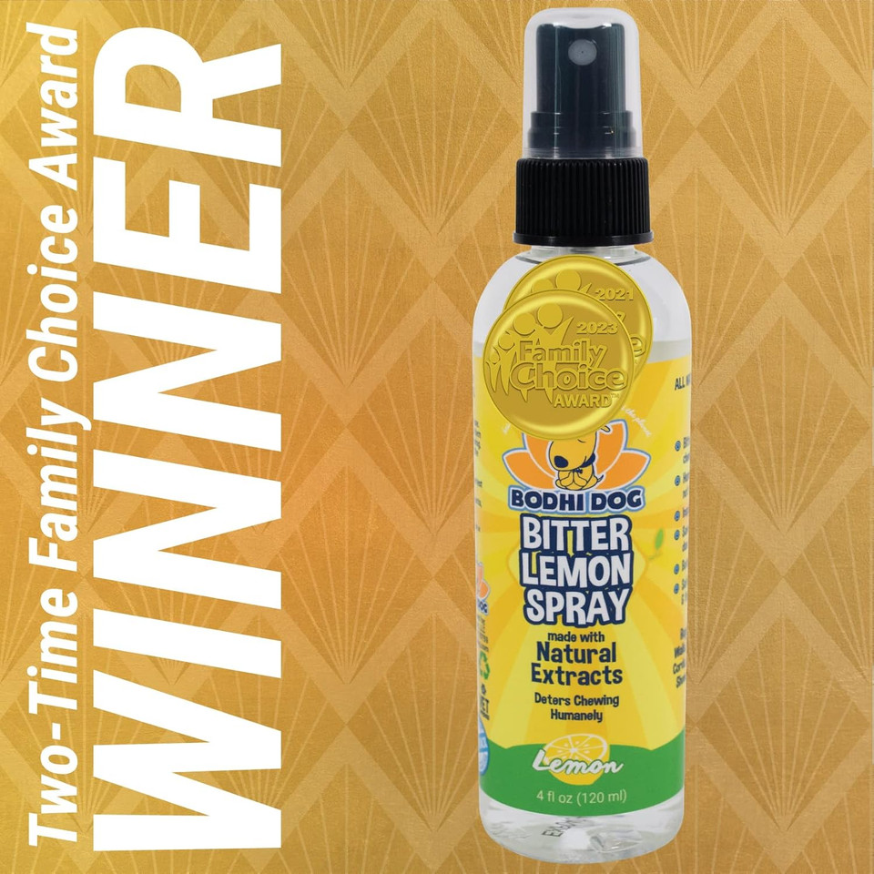 Bodhi Dog Bitter Lemon Spray | Anti Chew Spray For Dogs And Cats | Kitten & Puppy Training Anti Chew Spray | 100% Non Toxic | Made In Usa (4Oz)