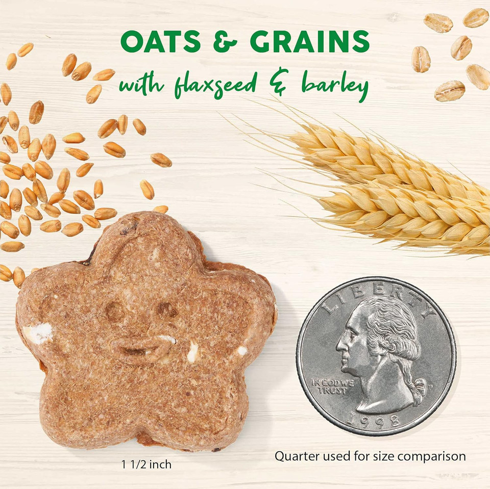 Cloud Star Wag More Bark Less Crunchy Dog Treats, Oats & Grains Chicken & Carrots, 3Lbs. Bag