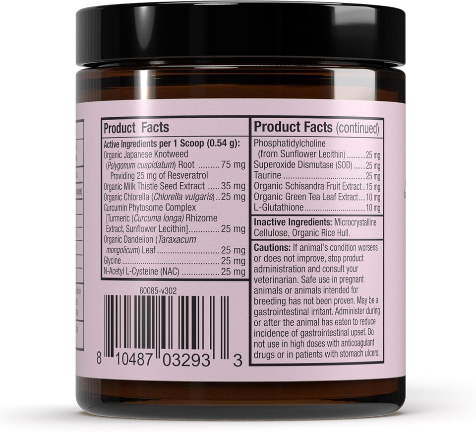 Bark & Whiskers Detox Support For Dogs & Cats, 1.8 Oz. (52.3 G), Promotes Healthy Liver & Kidney Function, Veterinarian Formulated, Non-Gmo, Dr. Mercola