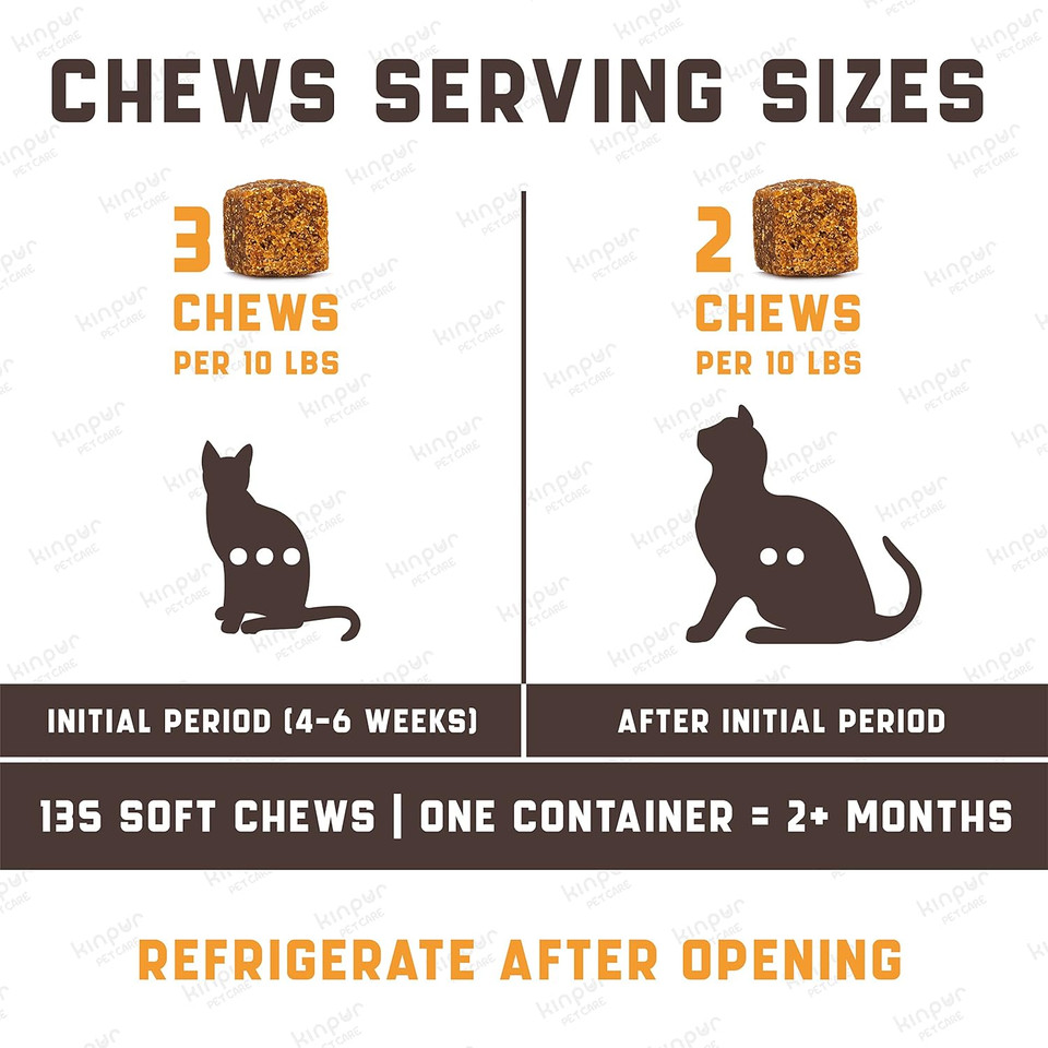 Cat Calming Treats For Stress And Aggressive Behavior - Help Reduce Cat Anxiety And Promote Relaxation - Thunderstorms, Grooming, Traveling - Hemp Calming Cat Treats With American Quality - 135 Chews