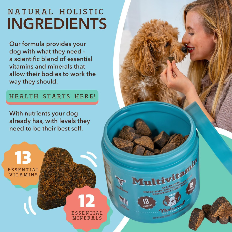 Natural Dog Company Wellness Bundle For Dogs, Salmon Oil For Dogs, Multivitamin And Supplement, Itch Relief For Dogs