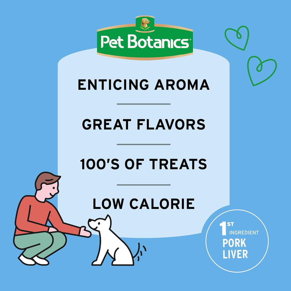 Pet Botanics 10 Oz. Pouch Training Reward Mini Soft & Chewy, Beef Flavor, With 500 Treats Per Bag, The Choice Of Top Trainers