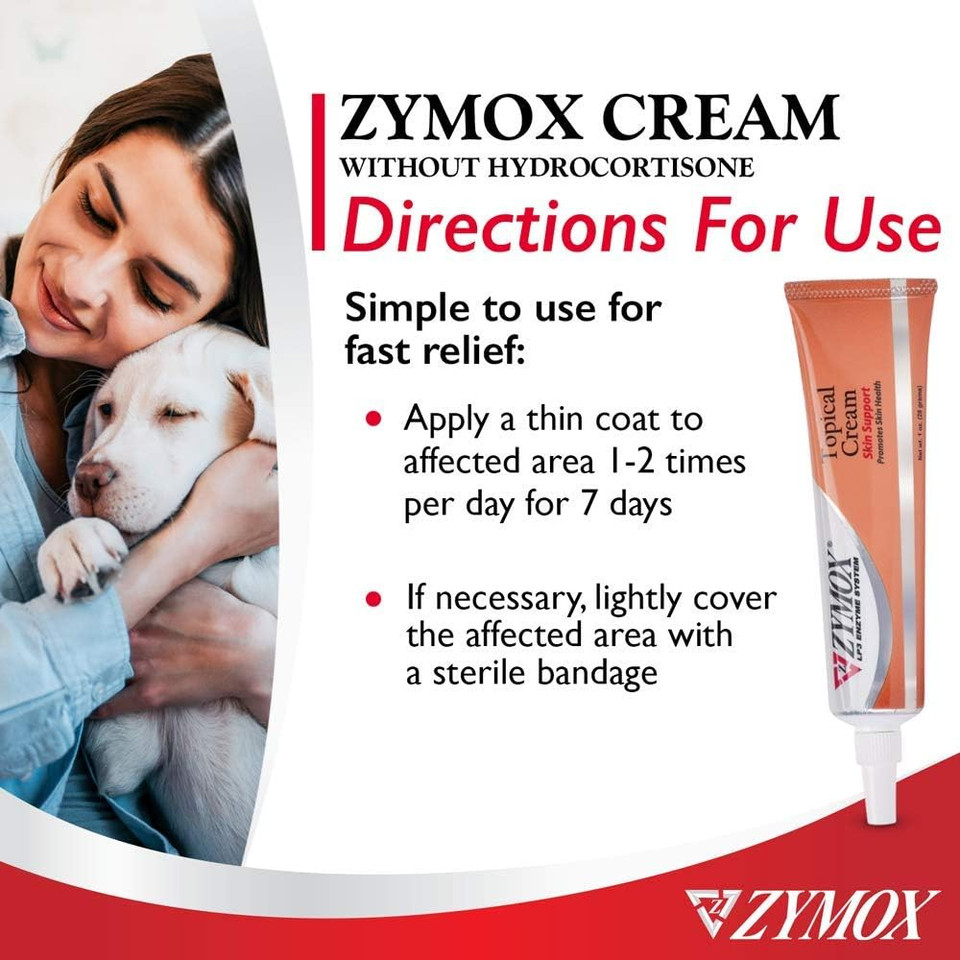 Pet King Brands Zymox Veterinarian Strength Topical Cream For Dogs And Cats, 1Oz Pet King Brands Zymox Veterinarian Strength Topical Cream For Dogs And Cats, 1Oz