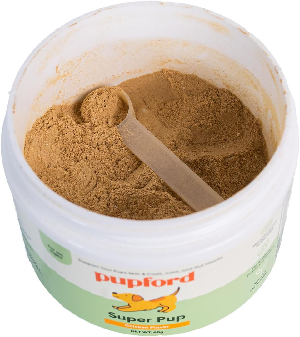 Pupford Super Pup Supplement, Support Your Pup'S Skin & Coat, Joint And Gut Health, No Artificial Flavors Or Colors, Chicken Flavor, New Wt 60G