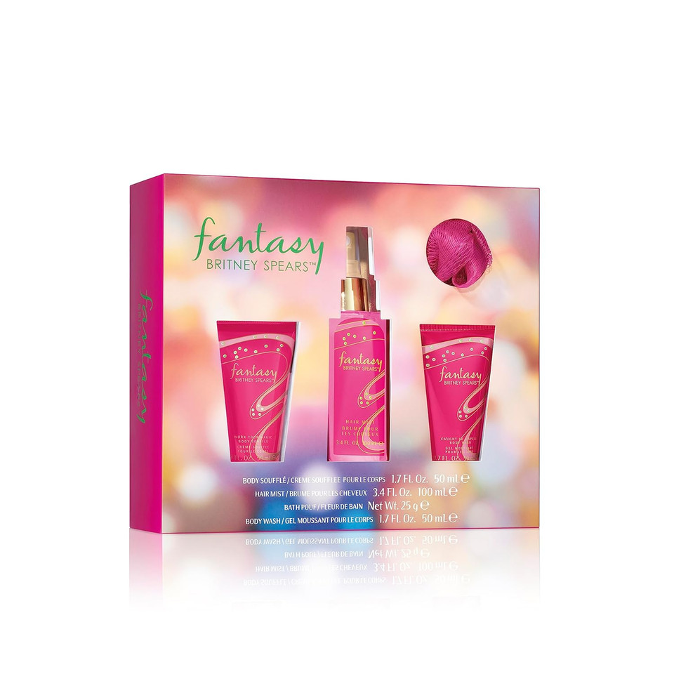 Britney Spears Fantasy Women'S Fragrance 4 Piece Gift Set, Eau De Parfum, 3.4 Fl. Oz4 Piece Bath Set