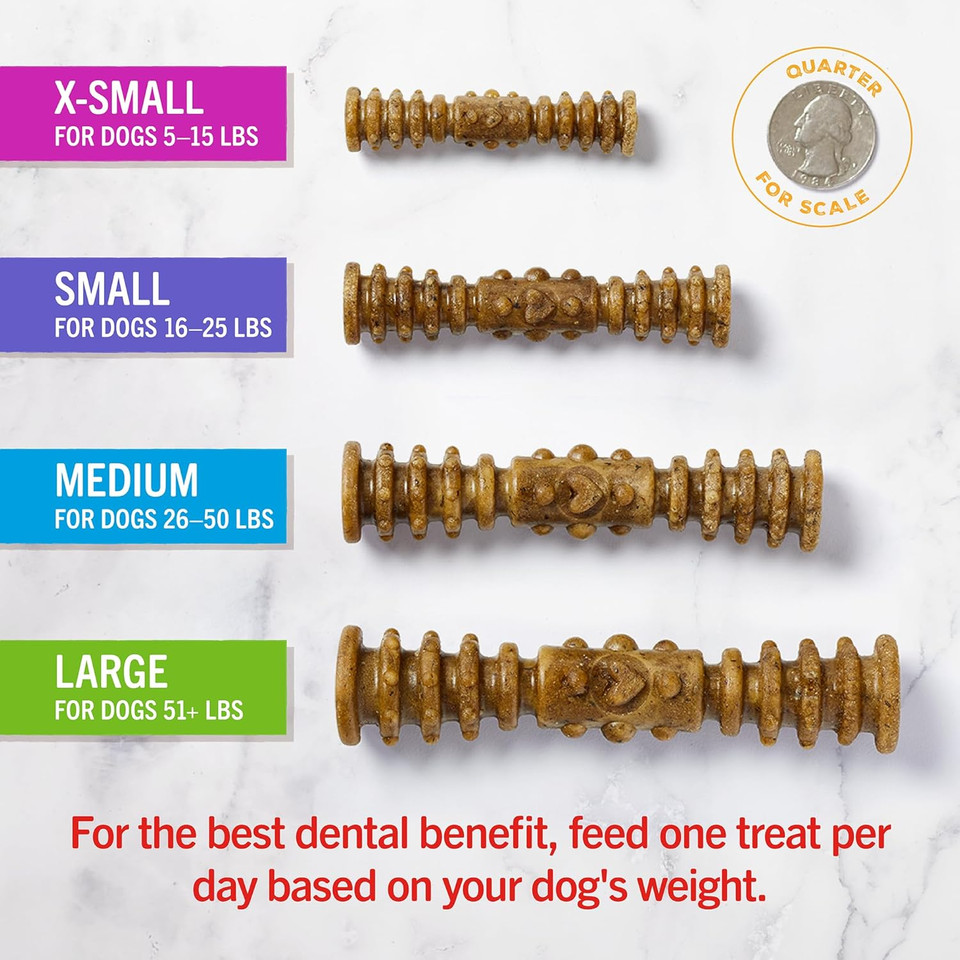 Stella & Chewy'S Dental Delights With Freeze-Dried Chicken - Small Dental Treats For Dogs, Single Serve