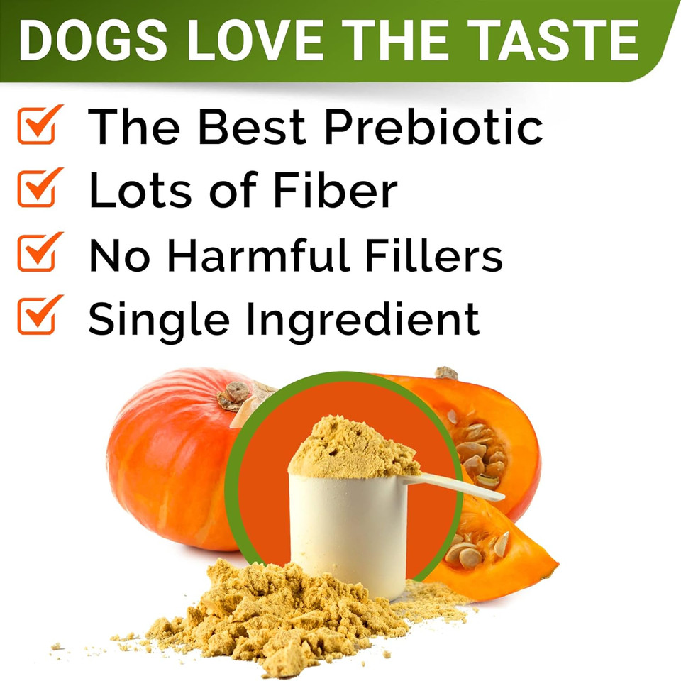 Strellalab Pumpkin For Dogs - 8.1Oz High Fiber Powder Supplement - Stool Consistency And Softener - Diarrhea, Constipation, Upset Stomach, Food Sensitivity, Scoot - Digestion Support - Made In Usa