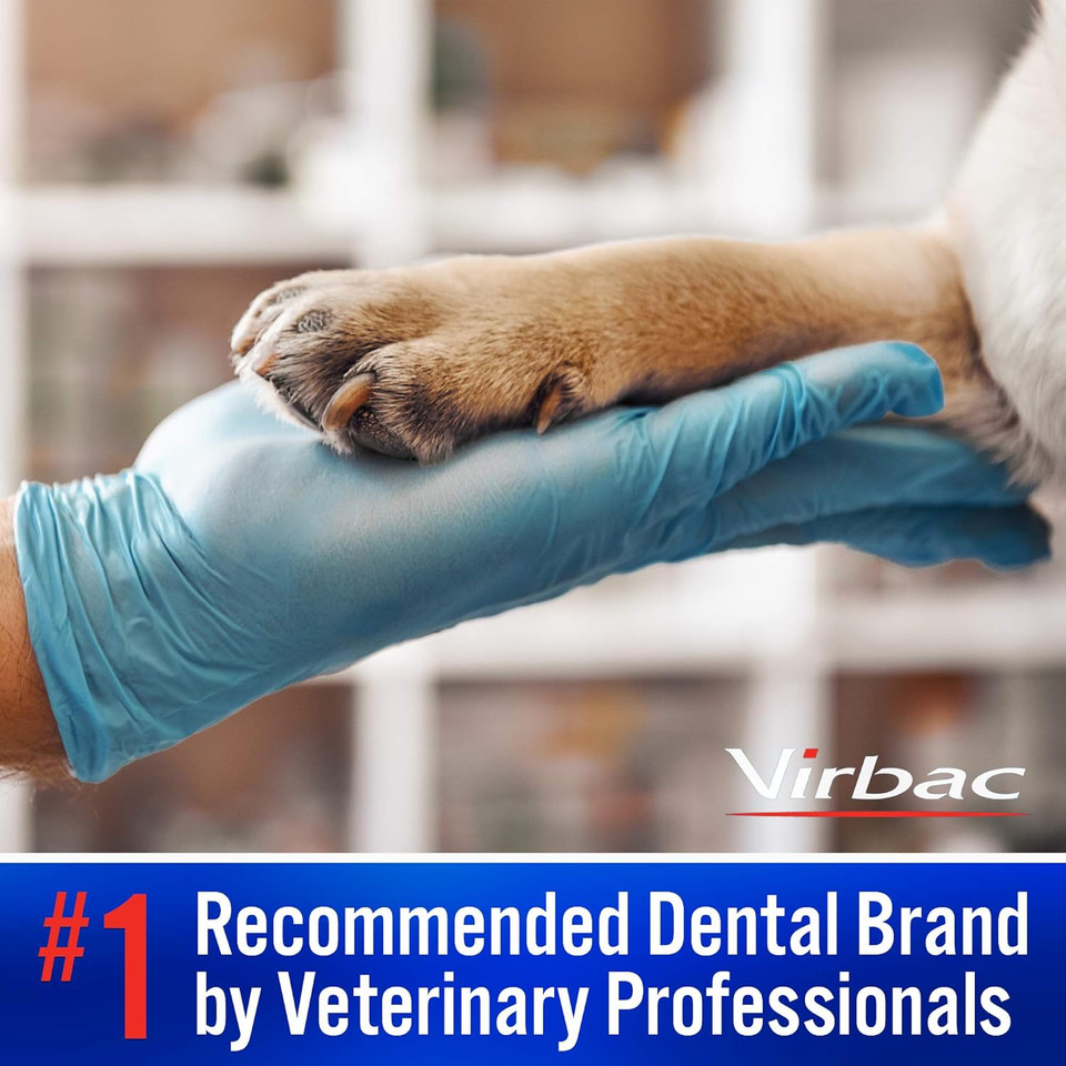 Virbac Cet Enzymatic Toothpaste| Eliminates Bad Breath By Removing Plaque & Tartar Buildup | Best Pet Dental Care Toothpaste | Poultry Flavor, 2.5 Oz Tube