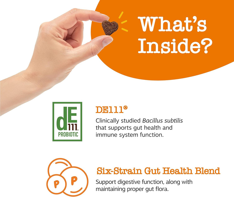 Zesty Paws Probiotics For Dogs - Digestive Enzymes For Gut Flora, Digestive Health, Diarrhea & Bowel Support - Clinically Studied De111 - Dog Supplement Soft Chew For Pet Immune System - Pumpkin