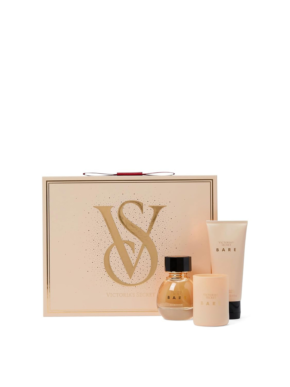 Victoria'S Secret Bare 3 Piece Luxe Fragrance Gift Set: 1.7 Oz. Eau De Parfum, Travel Lotion, & Candle