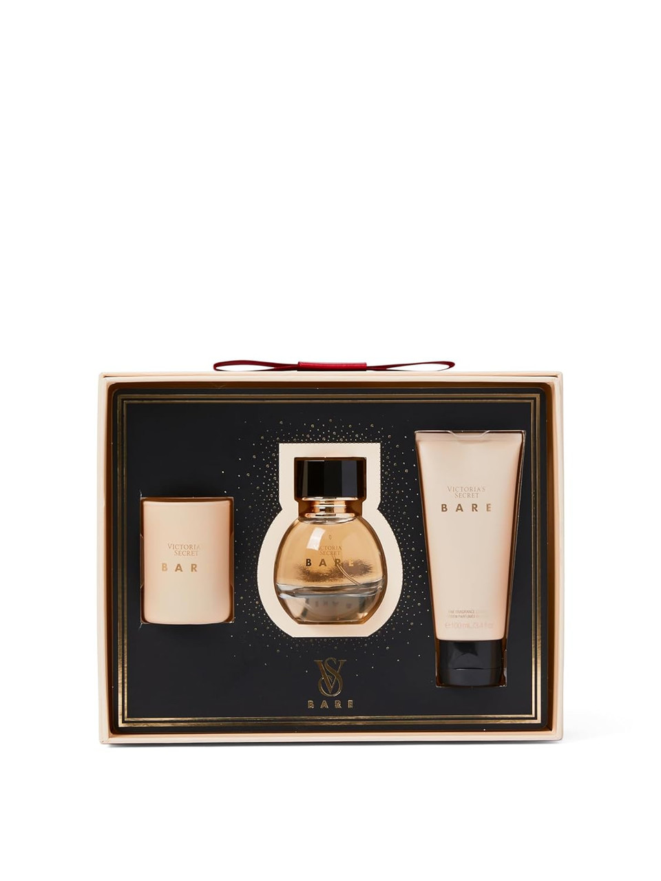 Victoria'S Secret Bare 3 Piece Luxe Fragrance Gift Set: 1.7 Oz. Eau De Parfum, Travel Lotion, & Candle