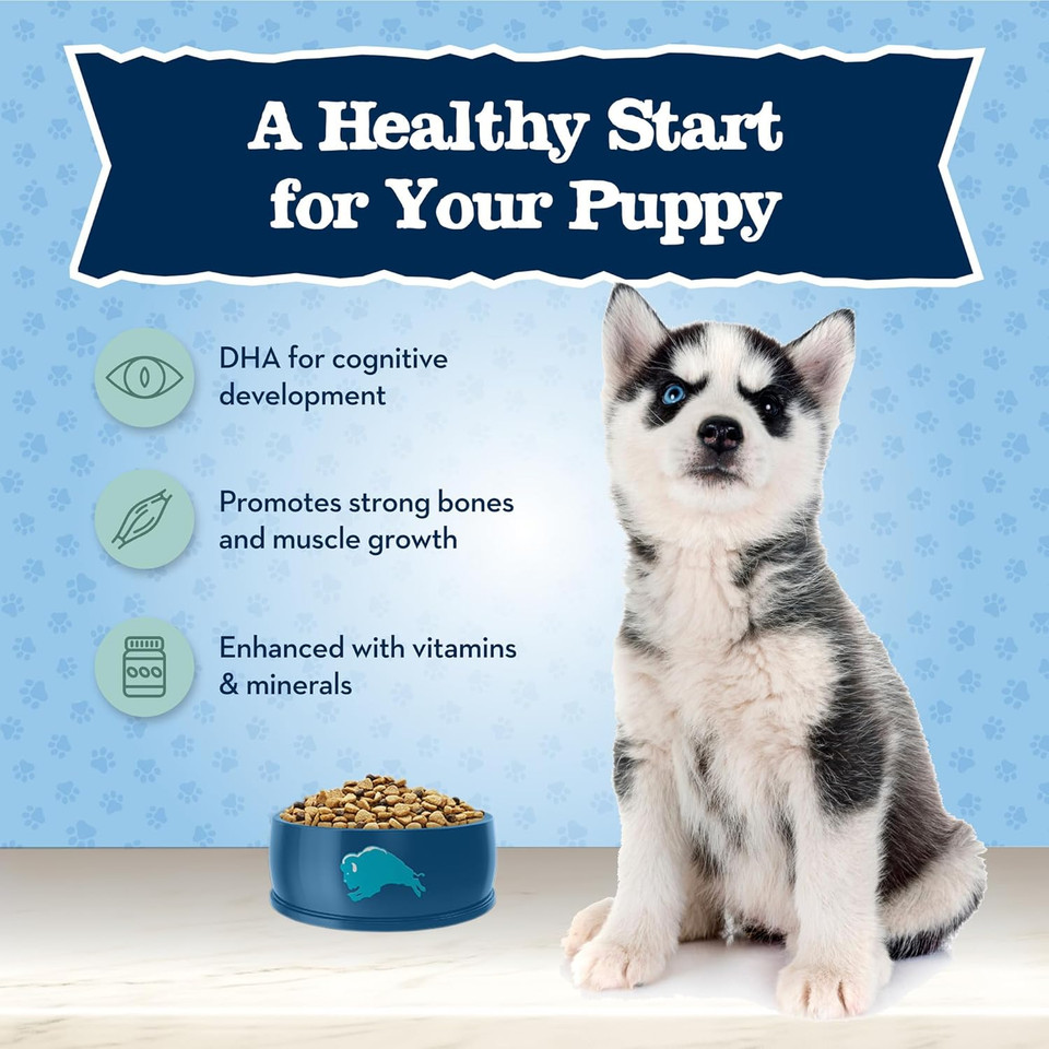Blue Buffalo Baby Blue Natural Dry Food For Puppies, Healthy Growth Formula With Dha, High-Protein Savory Chicken Recipe, 4-Lb. Bag