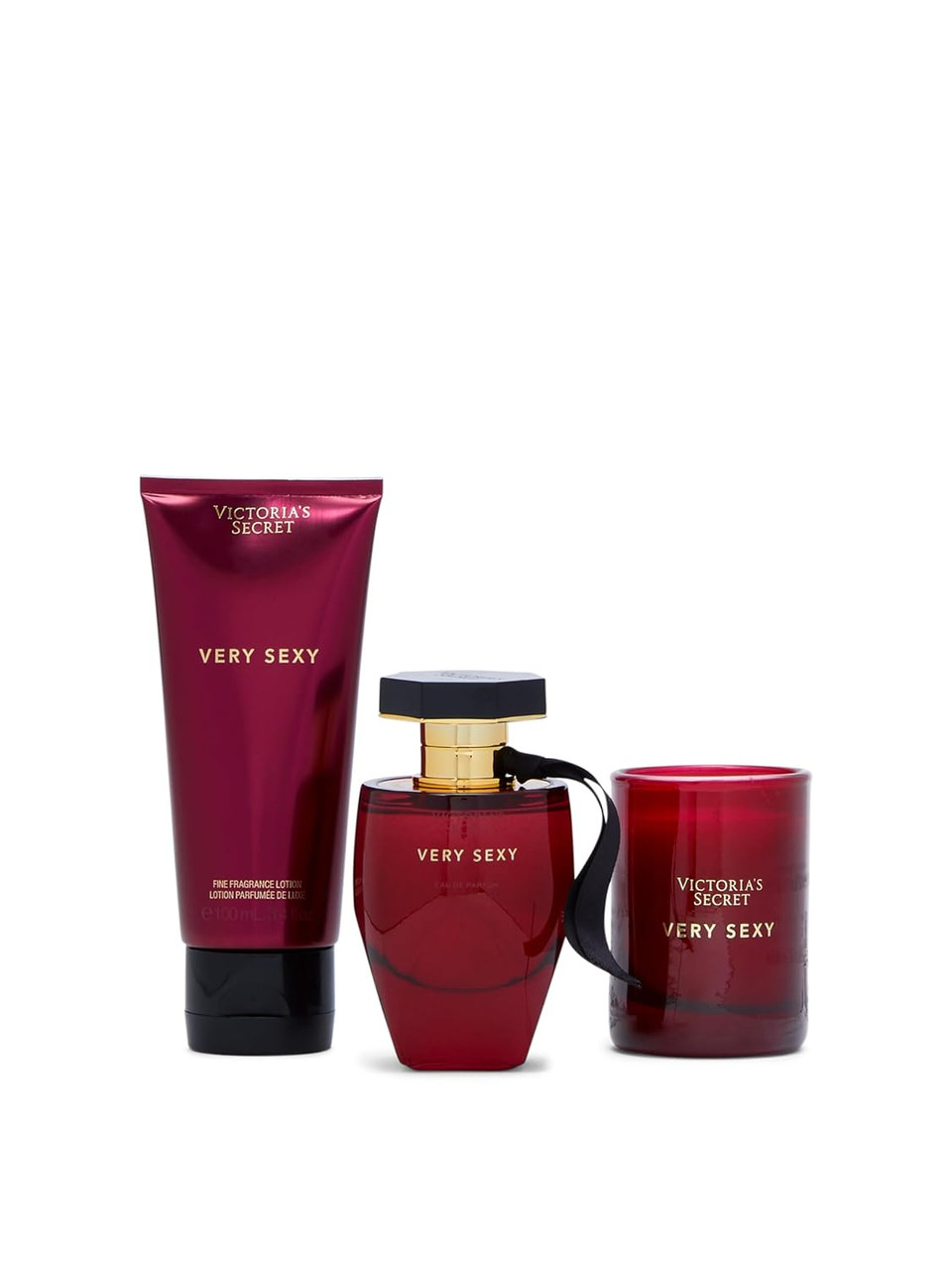 Victoria'S Secret Very Sexy 3 Piece Luxe Fragrance Gift Set: 1.7 Oz. Eau De Parfum, Travel Lotion, & Candle