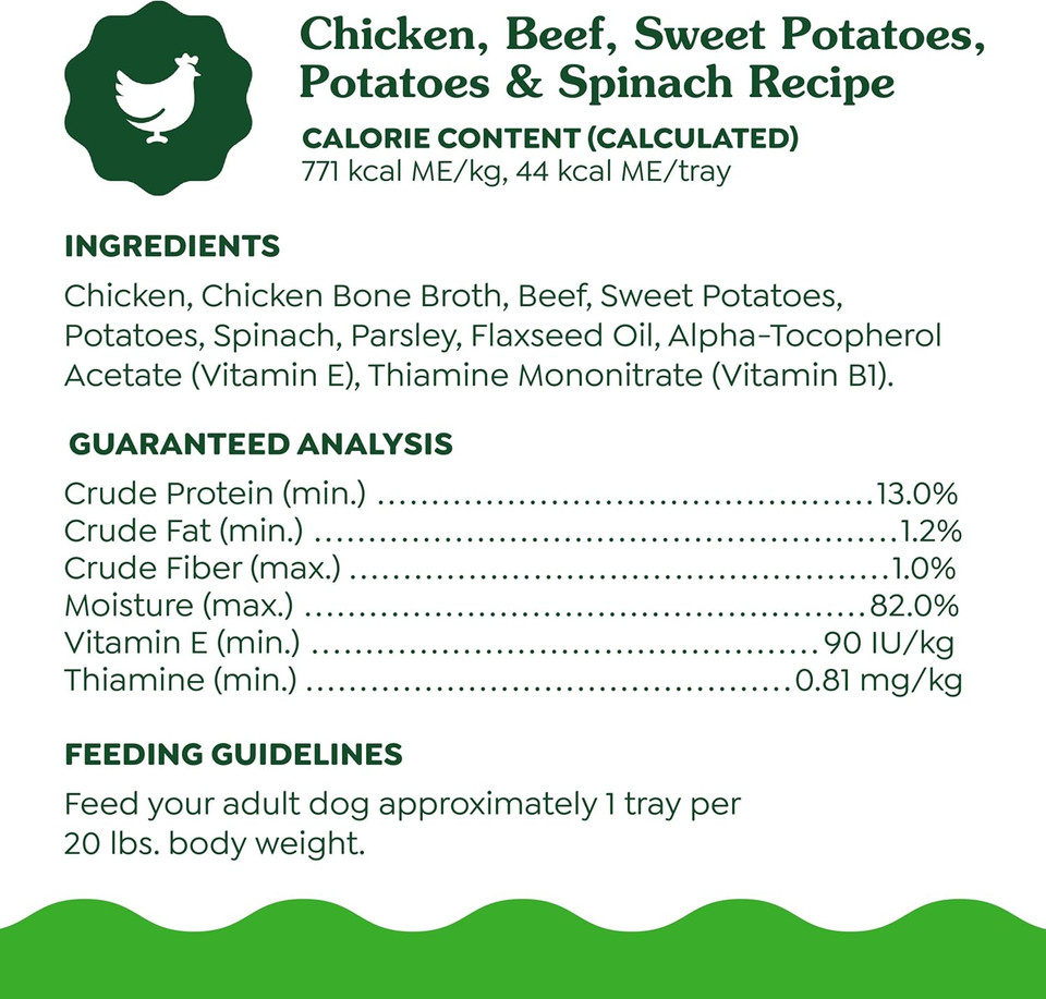 Greenies Smart Topper High Protein Wet Mix-In For Dogs, Chicken, Beef, Sweet Potatoes, Potatoes & Spinach Recipe In Vitabrothã¢Â Broth- Bone Broth + Vitamins E & B1, Pack Of 10