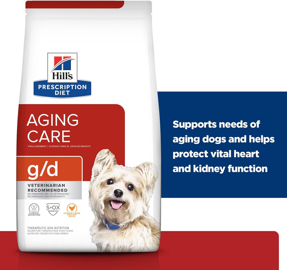 Hill'S Prescription Diet G/D Aging Care Chicken Flavor Dry Dog Food, Veterinary Diet, 8.5 Lb. Bag