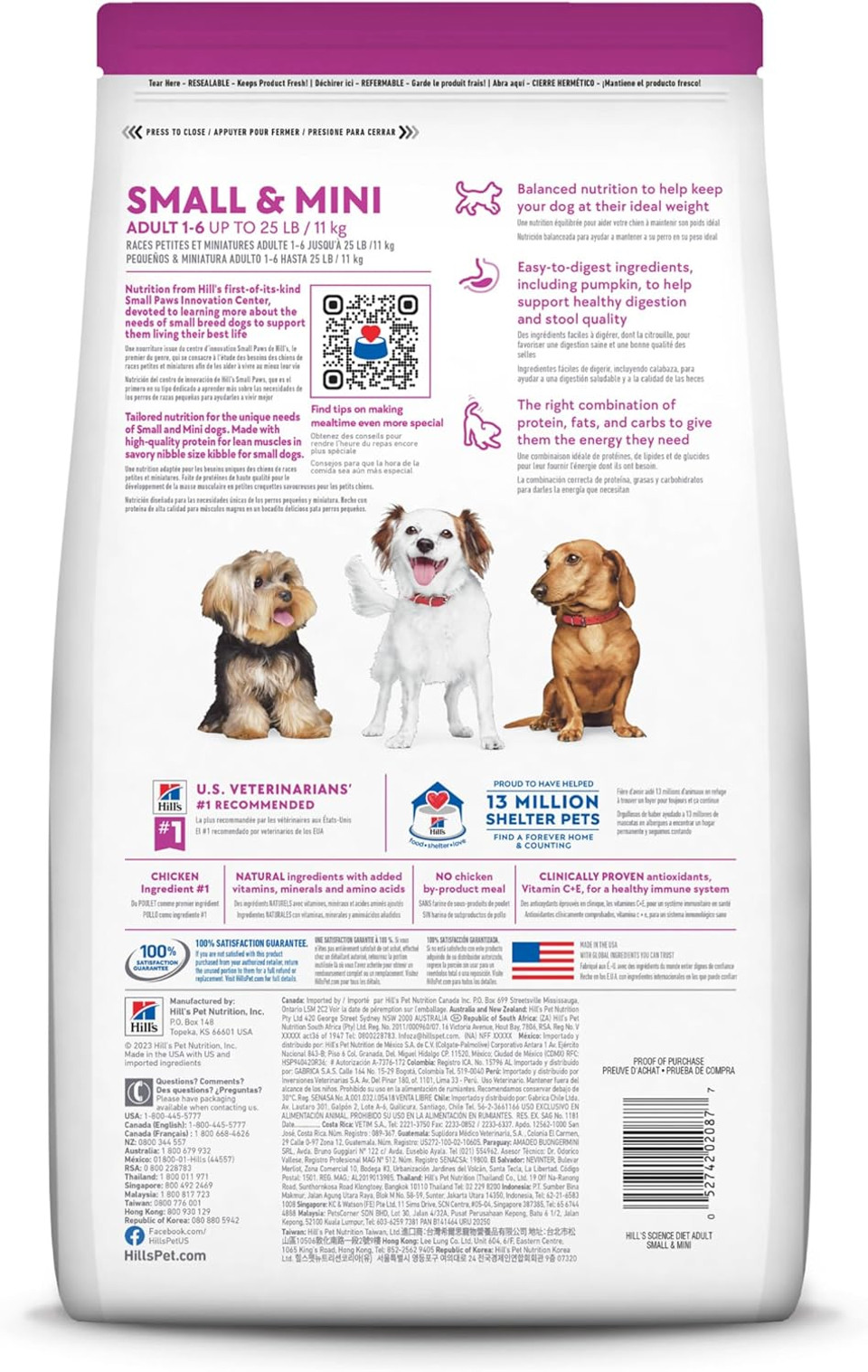 Hill'S Science Diet Perfect Digestion, Adult 1-6, Small & Mini Breeds Digestive Support, Dry Dog Food, Chicken & Brown Rice, 3.5 Lb Bag