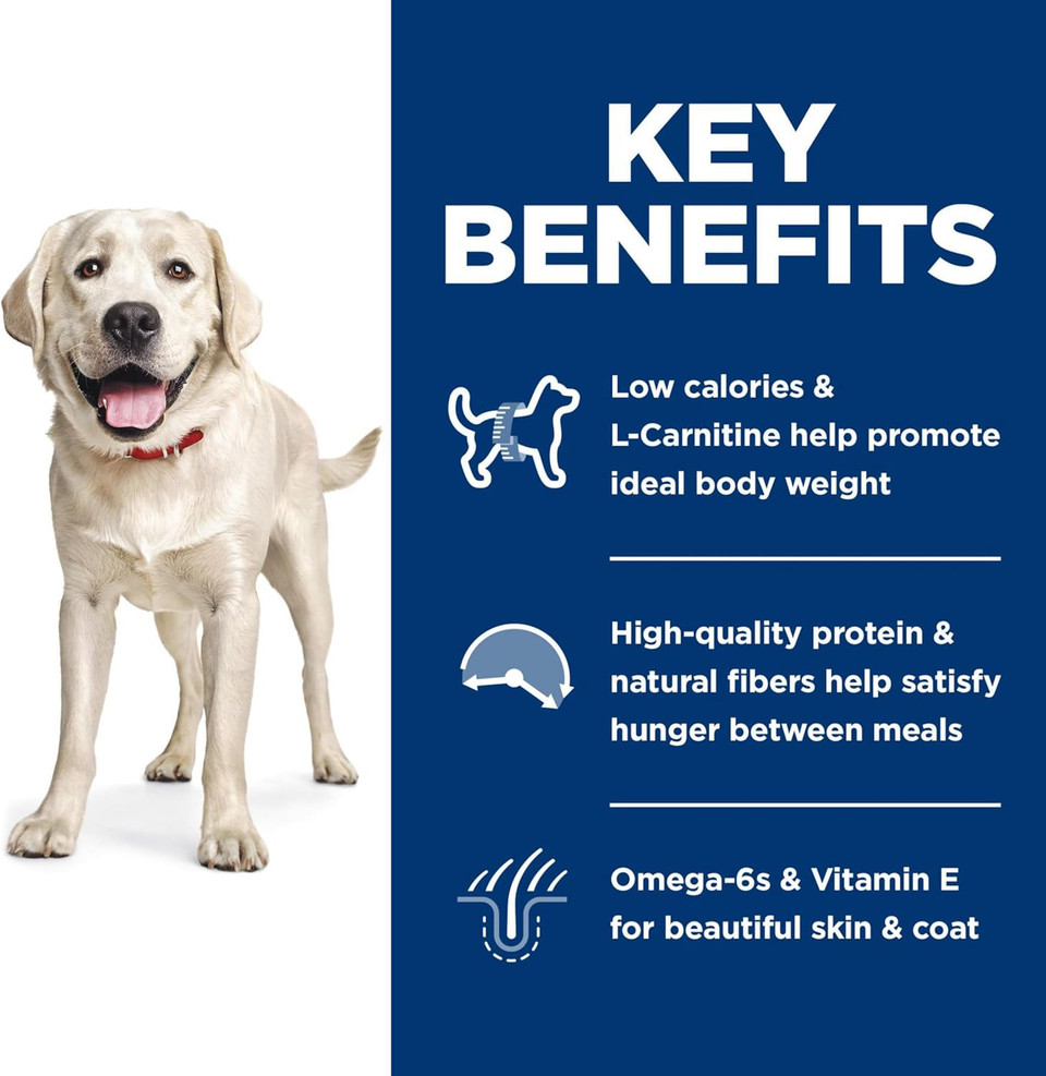 Hill'S Science Diet Light , Adult 1-5, Large Breed Weight Management Support, Dry Dog Food, Chicken & Barley, 30 Lb Bag