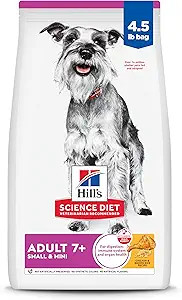 Hill'S Science Diet Small & Mini, Senior Adult 7+, Small & Mini Breeds Senior Premium Nutrition, Dry Dog Food, Chicken, Brown Rice, & Barley, 4.5 Lb Bag