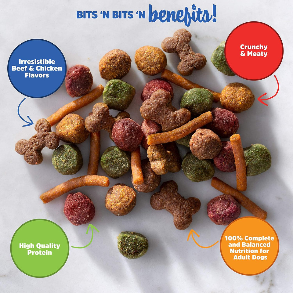 Kibbles 'N Bits Original Savory Beef & Chicken Flavor Dry Dog Food, 31 Pound Bag