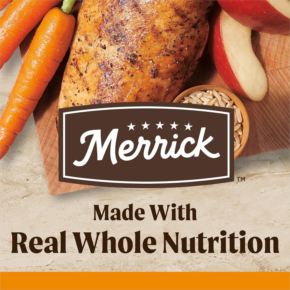 Merrick Healthy Grains Premium Adult Dry Dog Food, Wholesome And Natural Kibble With Chicken And Brown Rice - 25.0 Lb. Bag