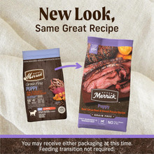 Merrick Premium Grain Free Dry Puppy Food, Wholesome And Natural Kibble With Real Texas Beef And Sweet Potato - 4.0 Lb. Bag