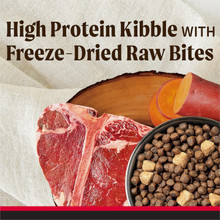 Merrick Backcountry Grain Free Dry Adult Dog Food Kibble With Freeze Dried Raw Pieces, Great Plains Red Recipe - 4.0 Lb. Bag