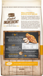 Merrick Limited Ingredient Diet Premium And Natural Kibble With Healthy Grains Chicken And Brown Rice Dog Food - 4.0 Lb. Bag