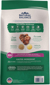 Natural Balance Limited Ingredient Small-Breed Adult Dry Dog Food With Healthy Grains, Lamb & Brown Rice Recipe, 4 Pound (Pack Of 1)