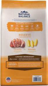 Natural Balance Limited Ingredient Adult Grain-Free Dry Dog Food, Reserve Duck & Potato Recipe, 4 Pound (Pack Of 1)
