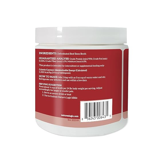 Nature'S Logic Dehydrated Beef Bone Broth, 6Oz