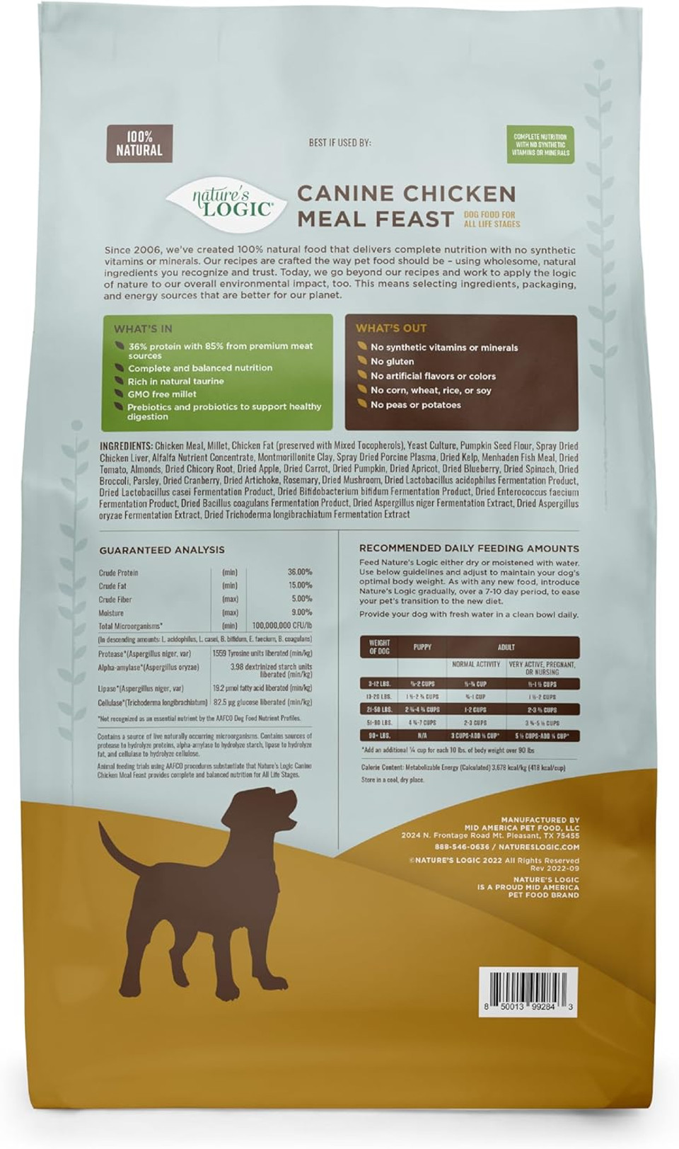 Nature'S Logic Dog Food Canine Meal Feast, Chicken