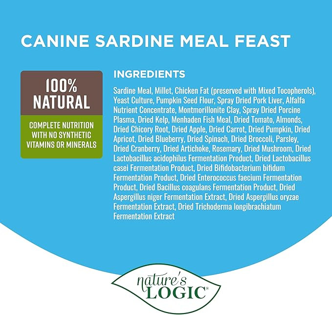 Nature'S Logic Canine Sardine Meal Feast, 4.4Lbs