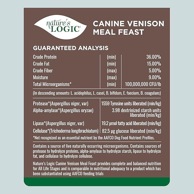 Nature'S Logic Venison Dry Dog Food, 4.4-Pound Bag