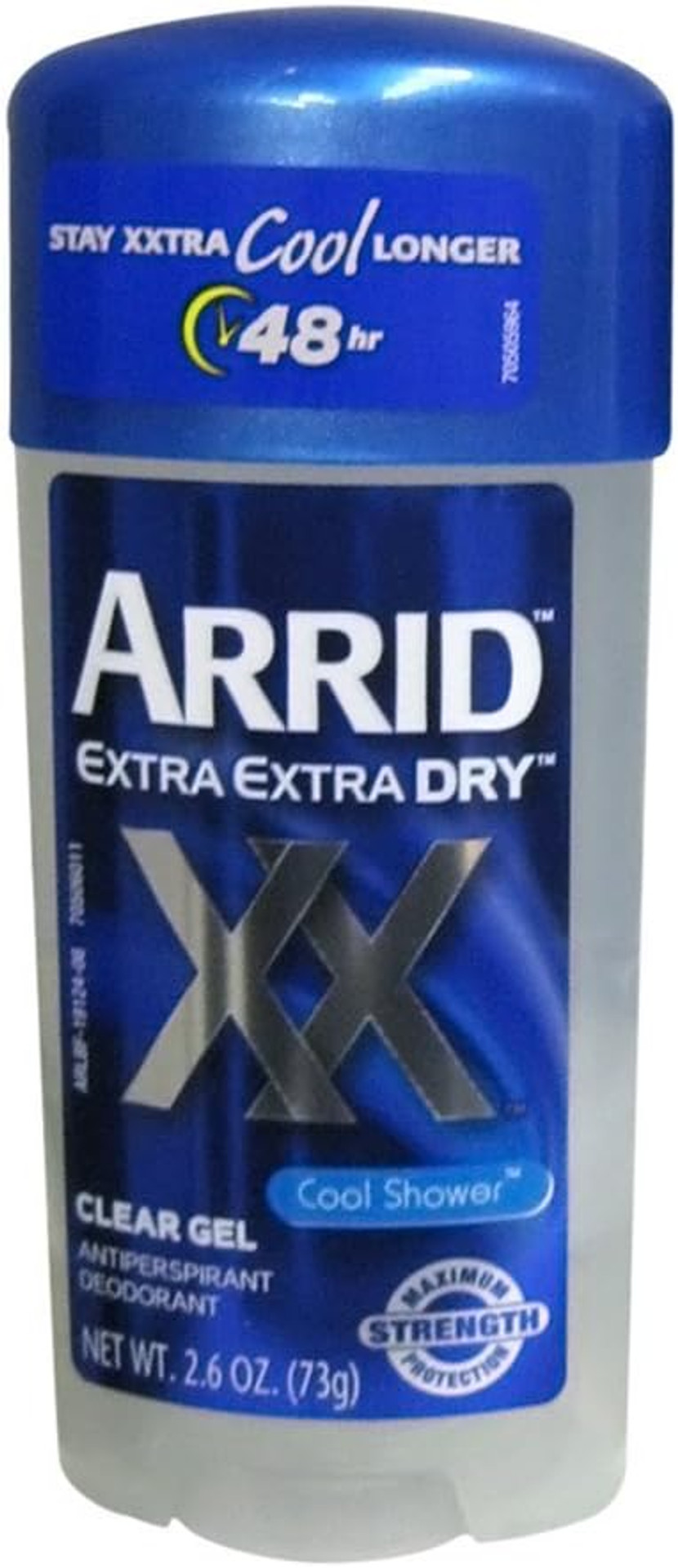 Arrid Extra Extra Dry Antiperspirant Deodorant Clear Gel, Cool Shower, 2.6 Oz (6 Pack)