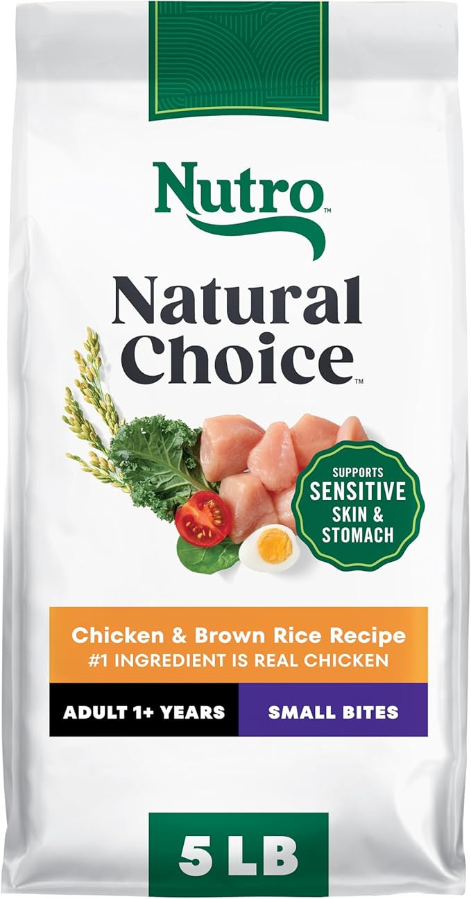 Nutro Natural Choice Small Bites Adult Dry Dog Food, Chicken And Brown Rice Recipe, 5Lbs