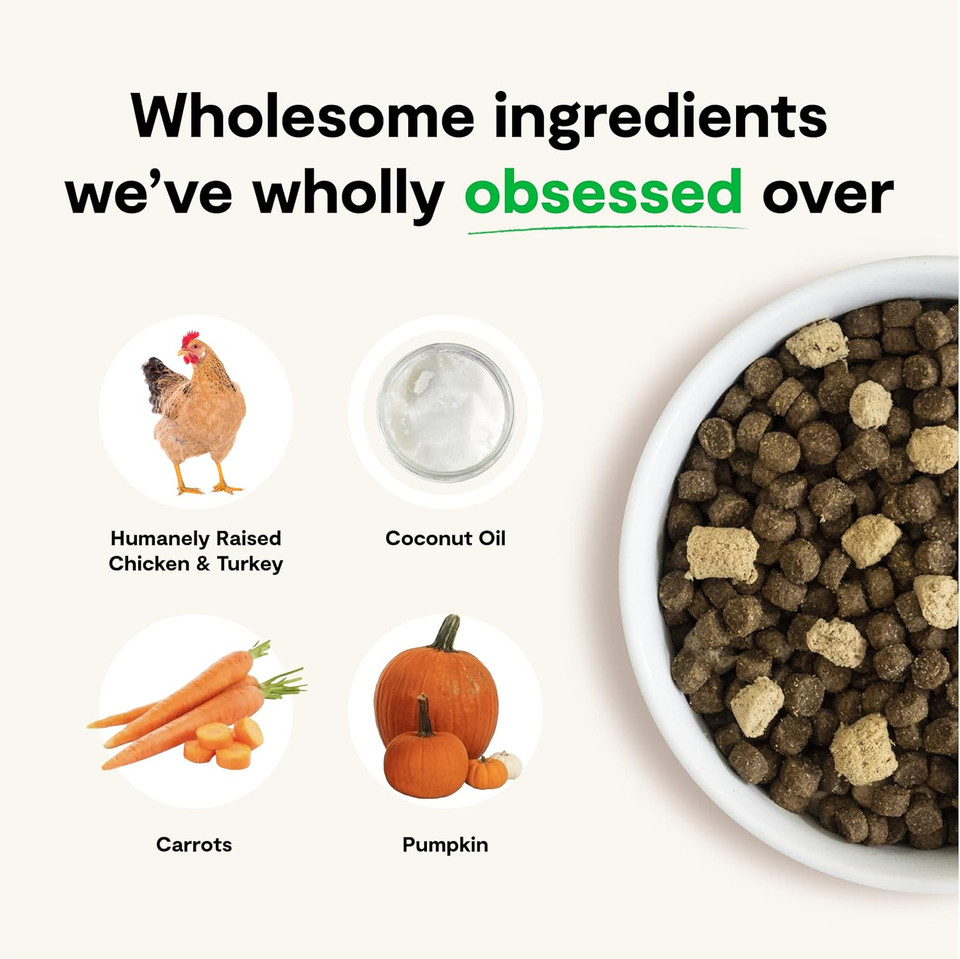 Open Farm Rawmix Grain-Free Prairie Recipe For Dogs, Includes Kibble, Bone Broth, And Freeze Dried Raw, Inspired By The Wild, Humanely Raised Protein And Non-Gmo Fruits And Veggies, 20 Lb