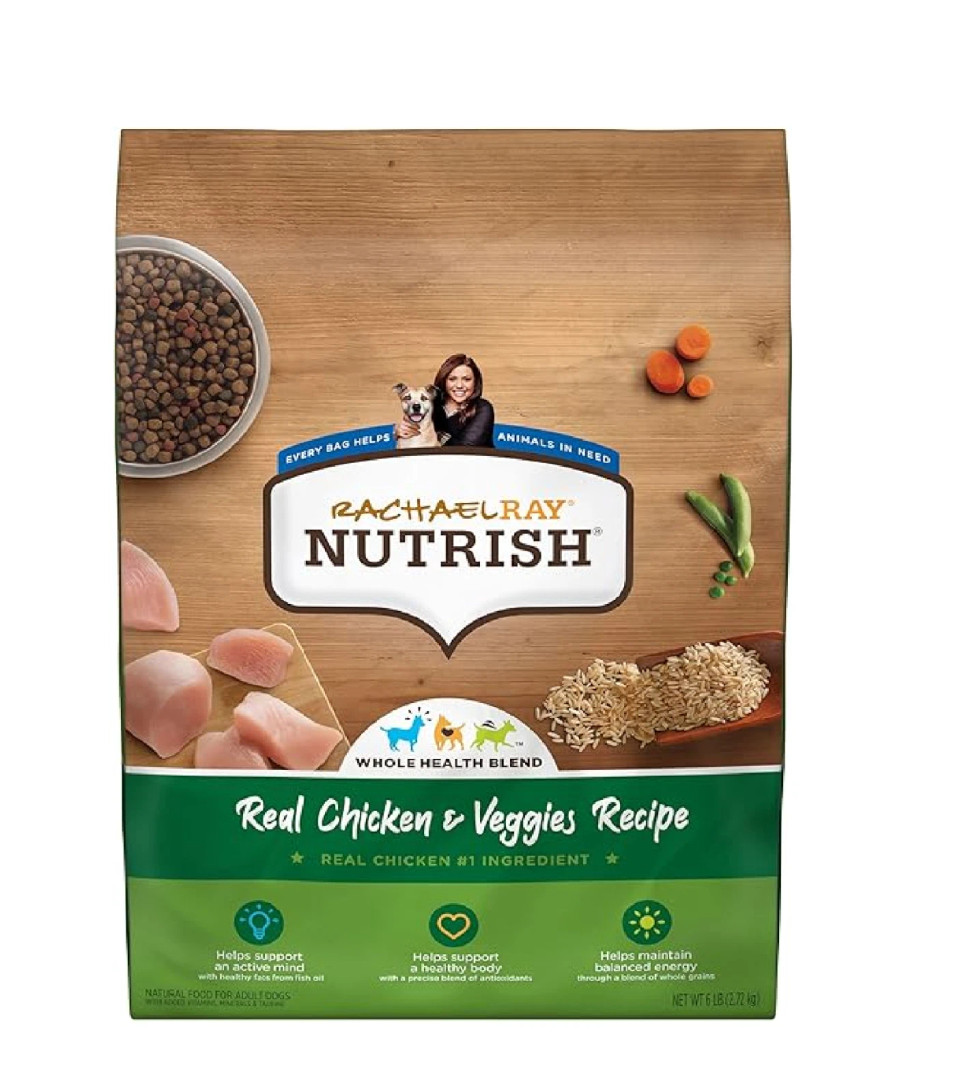 Premium Natural Dry Dog Food With Added Vitamins, Minerals & Taurine, Real Chicken & Veggies Recipe, 6 Pounds (Packaging May Vary)