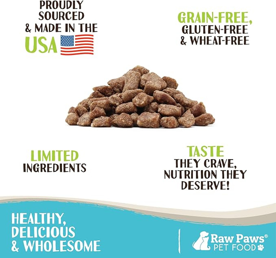 Raw Paws Freeze Dried Dog Food & Cat Food - Chicken Recipe, 16-Oz - Made In Usa - Freeze-Dried Dog Food, Freeze Dried Raw Dog Food - Raw Dog Food Freeze Dried, Raw Food For Dogs, Freeze Dried Cat Food